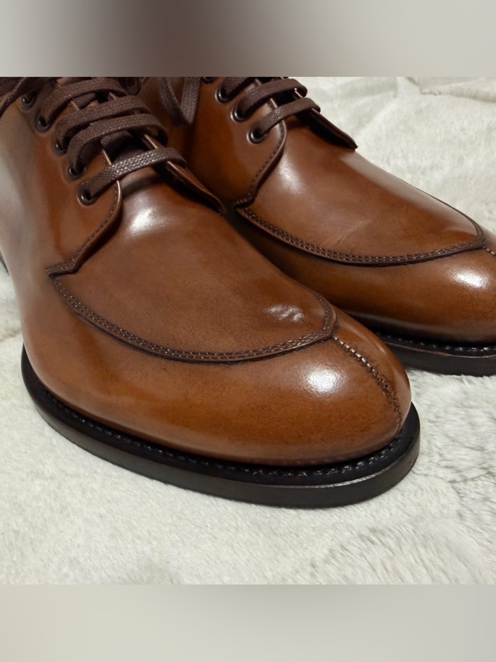 NEW! $1,320 Prada Split Toe Apron Lace Up Derby Oxford Brown Shoes 10.5 11 - Picture 2 of 14
